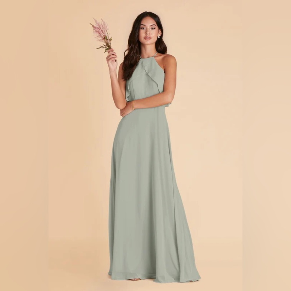 Birdy Grey sage chiffon Jules bridesmaid dress new with tags, never altered